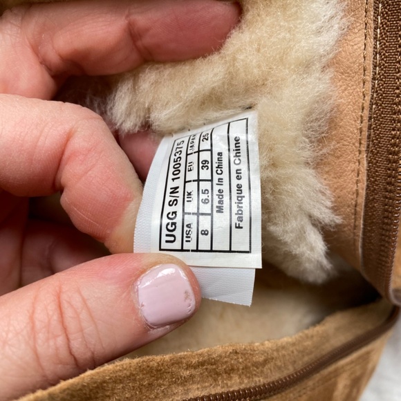 UGG SUMNER ZIPPER BOOT CHESTNUT SIZE 8 - Picture 13 of 14